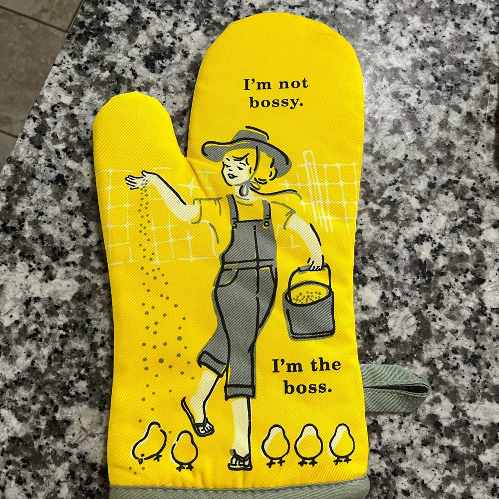 Oven mitt from Blue Q..